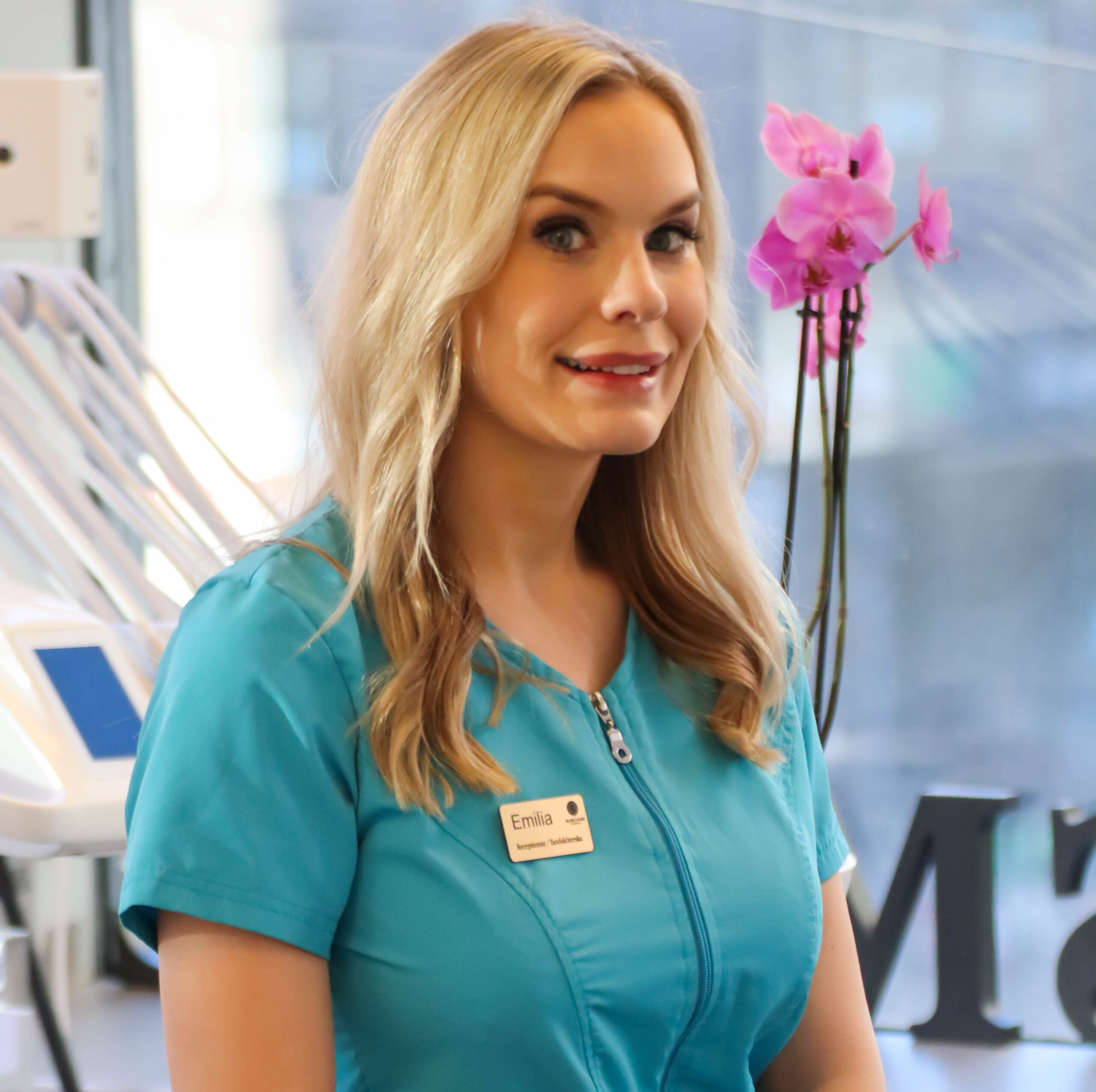 Emilia Bergman, dental nurse at Gloss & Floss Dental Care on Södermalm, Stockholm