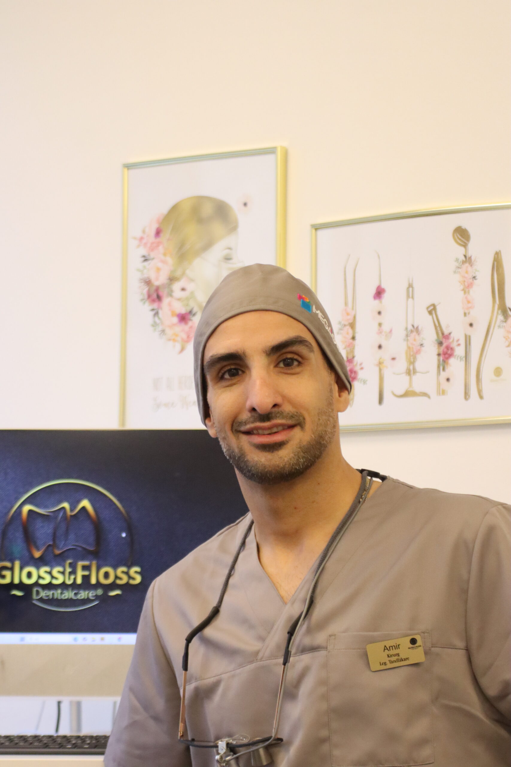 Dr Amir Sikaroudi, oral surgeon at Gloss & Floss, Södermalm, Stockholm.
